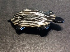 Lea Stein Turtle Brooch Black