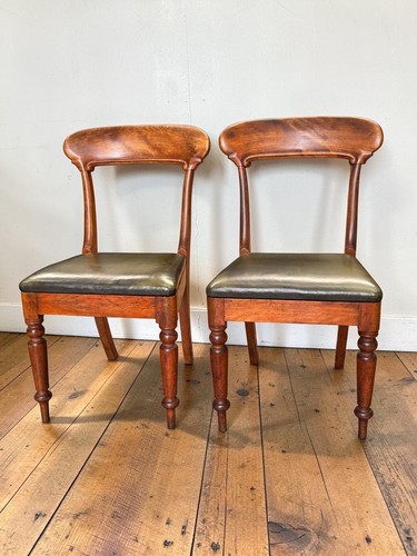 Pair victorian mahogany dining - victorian,