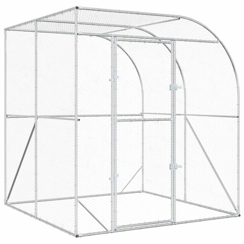 Chicken coop silver - chicken, galvanised