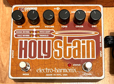 Electro-Harmonix Holy Stain Reverb and Tremolo Guitar Pedal Boxed with PSU