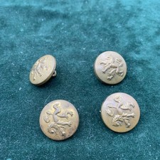 Belgian Army Buttons Brass x 4