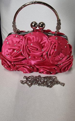 Brand new pink satin - satin, floral