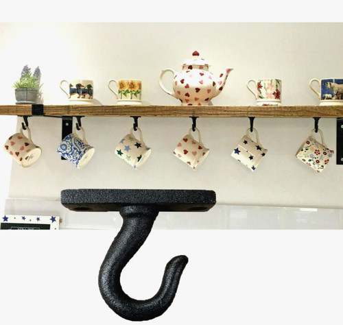 Floating shelf hooks black - floating,