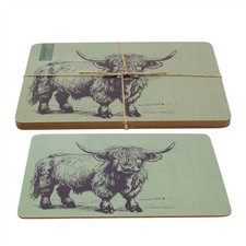 Set of 4 Highland Cow