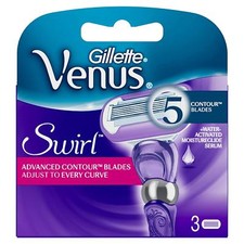 Gillette Venus Swirl Refill  Razor Cartridges 5 Blades 3 Pack - NEW & SEALED