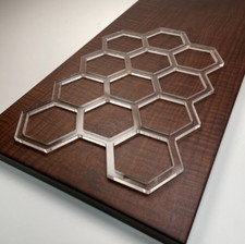 Router Jig Template Woodworking Honeycomb Pattern Charcuterie Board Chopping