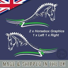 2 x Horsebox Stickers Two Colour Horse Trailer Side Stripe Vinyl Graphic Decals