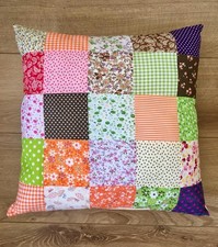 New handmade Patchwork Unique Cushion Cover Pillow country Home Decor  40x40 cms