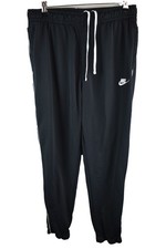 Nike Mens CTracksuit Bottom Joggers Black logo Size L Tapered Sports