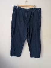 Seasalt Marsland Denim Trousers Size 22 Blue Tapered Barrel Jean