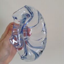 Art Deco 1930's Pretty Blue Bagley (Yorkshire) Glass 'Equinox' Bowl Patt. 3061