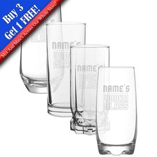 Personalised Engraved Vodka Hiball with 'Name's Vodka Glass' Design