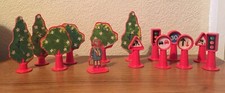 Vintage Matchbox Road Play Track Accessories Trees Street Signs Bundle Lot 1970s