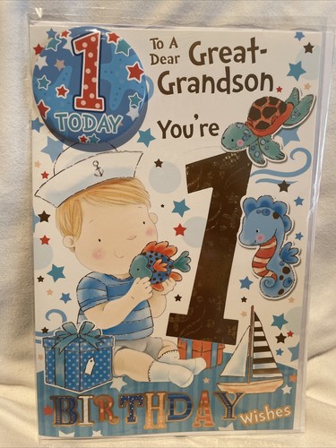 Great grandson 1st birthday - 1st,
