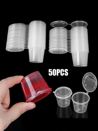 50pcs 25ml clear pots with - clear,