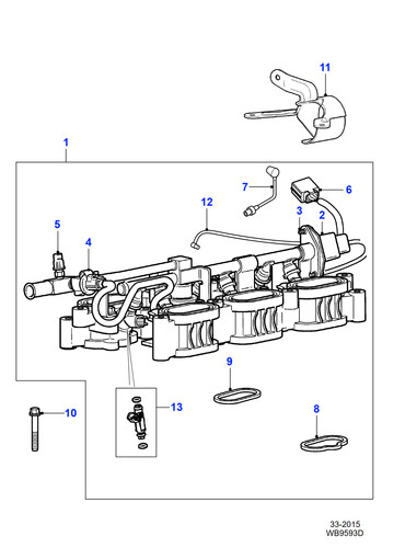 Jaguar genuine fuel - jaguar, injector