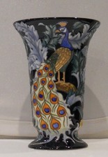 Old Tupton Ware Peacock Design Vase 9" TW1905