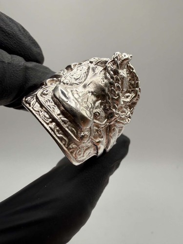Sterling silver saddle ring - sterling,