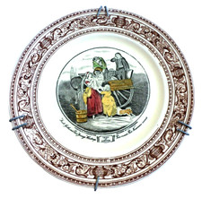 Vintage 7" Side Plate by Adams Tunstall - Cries of London "Fresh Gathered Peas"