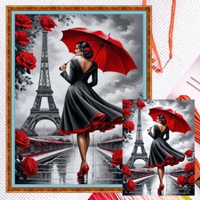 Red Lady umbrella Frameless