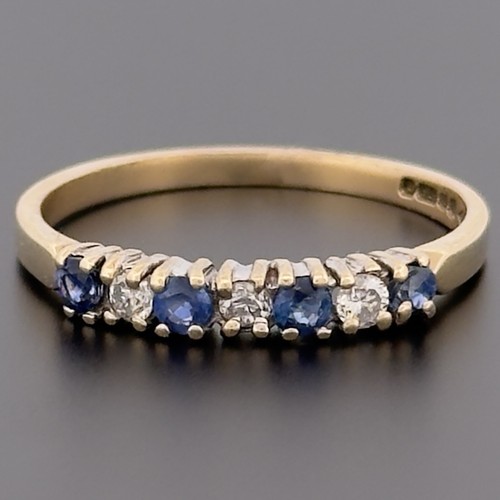 9ct yellow gold sapphire - 9ct,