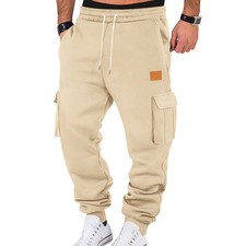 Mens Casual Workout Joggers Pants Tracksuit Bottoms Trouser Straight Sweatpants