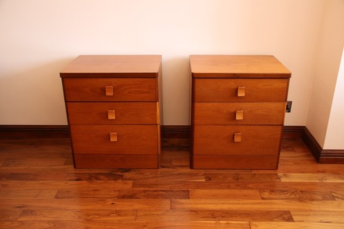 Pair stag bedside - of,