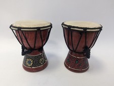 Pair of 6" African Folk Djembe Drums A128 P447