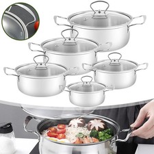 5 Pcs Stainless Steel Pots