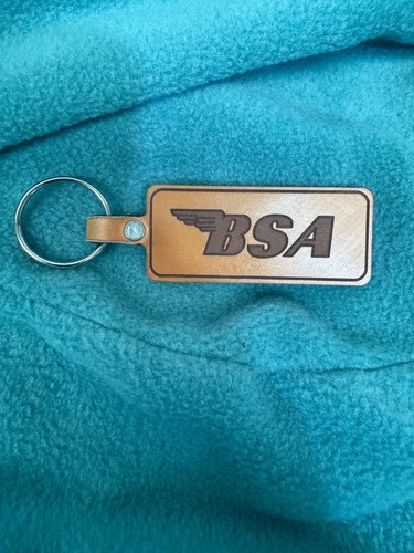 Bsa leather keyring - bsa,