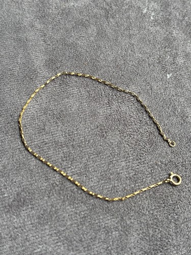9ct gold rolo belcher link - rolo,