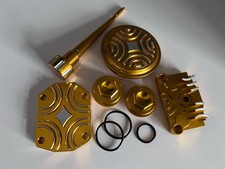 Gold alloy pitbike engine - gold,