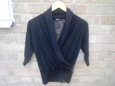 MORGAN DE TOI Y2K BLACK JUMPER LACY BACK , SIZE XS 