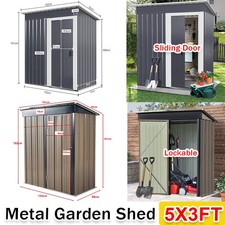 5 x 3ft Garden Shed Galvanised