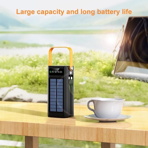 50000mah solar power bank - solar, +
