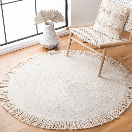 Round area rug natural - rug, jute