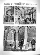 Original Old Antique Print