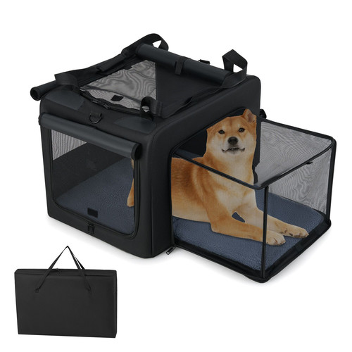 Foldable dog crate with - dog,