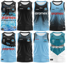RUGBY MEN's SINGLET CRONULLA SUTHERLAND SHARKS INDIGENOUS NRL VEST S-5XL JERSEY