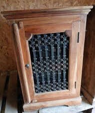 Acacia Solid Wood Sheesham Style Cabinet With Metal Detail