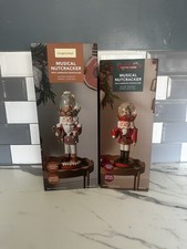 Gingerbread And Nutcracker Large Musical Nutcracker Animated LED Snowglobe