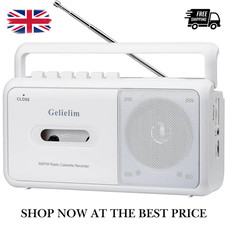 Cassette Player Boombox, Radio AM/FM/ Cassette Tape Player/Recorder