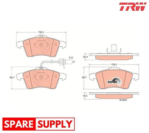 Brake pad set - disc, for