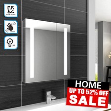 LED Bathroom Mirror Cabinet with Shaver Socket Infrared Sensor Wall Mounted 