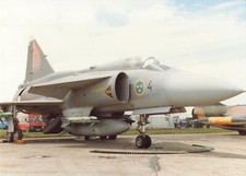 Military Aircraft Photograph Saab 37 Viggen (?28)