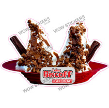 Biscoff flake boat ice cream - flake,