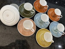 Susie Cooper English bone China Coffee Cups And Saucers