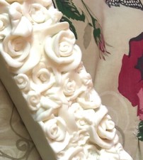 Uncut  Soap Loaf 100 % Shea Butter Handcrafted Carved With Roses 700 gm Joblot