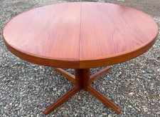 Teak Extending Round Dining Table Vintage Retro Mid Century FREE Delivery🚚