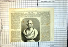 Old Print Bust Late Duke